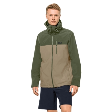 Jack Wolfskin Wind Jacket Desert Wind (windproof, water-repellent, PFC-free) green/brown Men